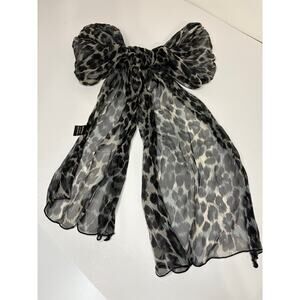 Vintage 100% Silk Animal Print French Luxury Silk Scarf OS 61L x 14W